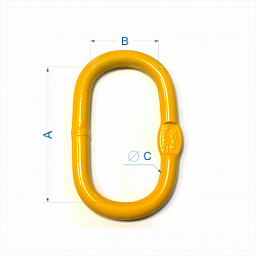 Oval-shaped link