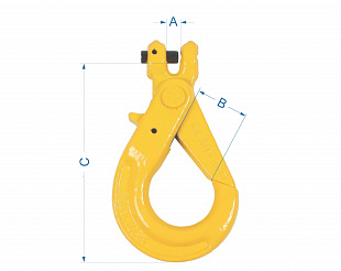 Self-locking hook with fork attachment