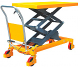 Lifting tables with double scissors